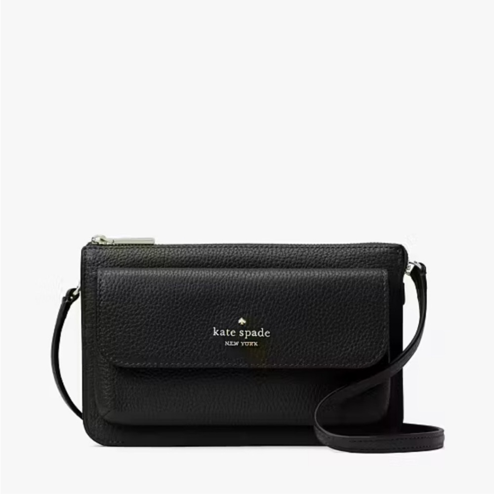 Kate Spade Leila Small Black Leather Crossbody